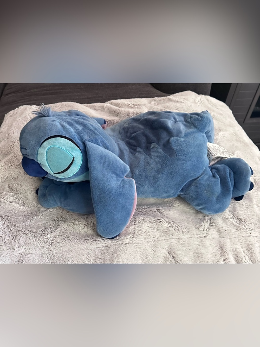 Disney Parks Sleeping Stitch Cuddleez Jumbo 22 in Plush Stuffed Animal Pillow